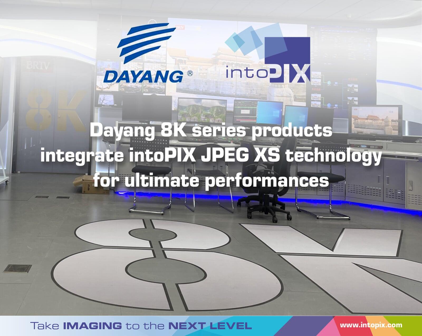 Dayang社8Kシリーズ製品は、intoPIXのJPEG  XS技術を統合し、究極のパフォーマンスを実現します。